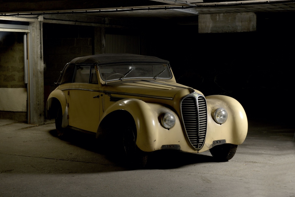 Une Delahaye 135 retrouvée dans un garage à Boulogne-Billancourt